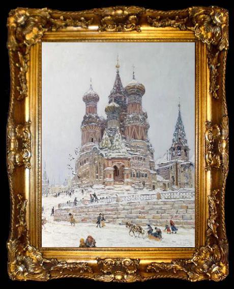 framed  Nikolay Nikanorovich Dubovskoy Church of St. Basil., ta009-2